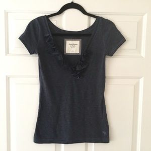 【Abercrombie & Fitch 】Navy Embellished Tee